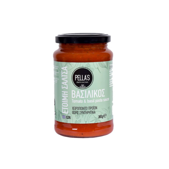 Σάλτσα Τομάτας με Βασιλικό 360gr Pella's Delicacies