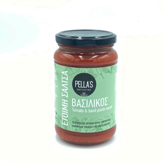 Σάλτσα Τομάτας με Βασιλικό 360gr Pella's Delicacies