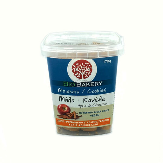 Μπισκότα Μήλο & Κανέλα Bio 170gr Οικοπάλ