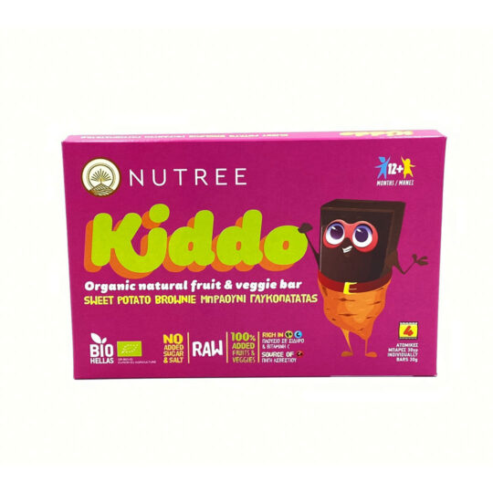 Μπάρες Μπράουνι Γλυκοπατάτας Kiddo Bio 4x30gr Nutree