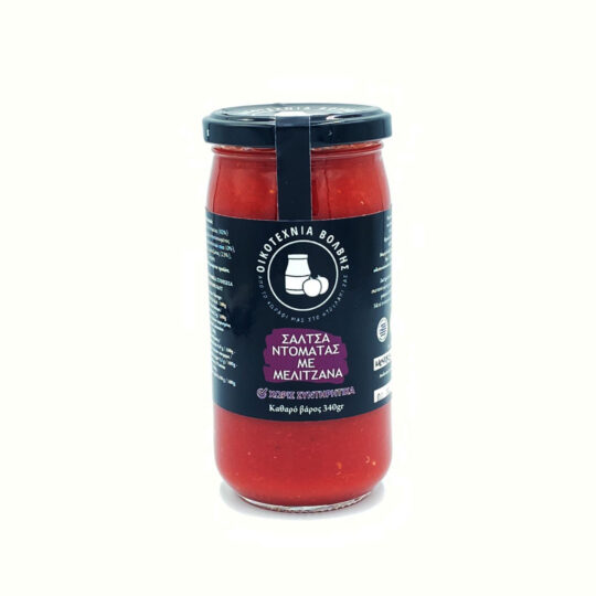 Σάλτσα Ντομάτας με Μελιτζάνα 340gr Οικοτεχνία Βόλβης