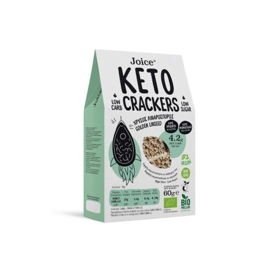Κράκερ με Λιναρόσπορο Bio 60gr Keto Crackers Joice