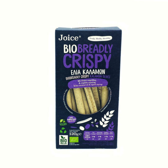 Κριτσίνια με Ελιά Καλαμών Bio Breadly Crispy 120gr Joice