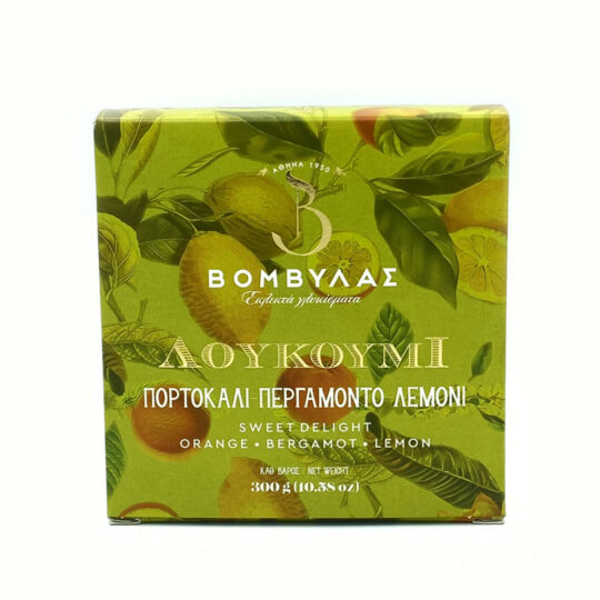 Λουκούμι Πορτοκάλι Περγαμόντο Λεμόνι 300gr Βομβύλας