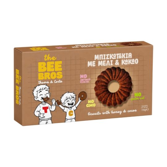 Μπισκότα με Μέλι & Κακάο 115g The Bee Bros