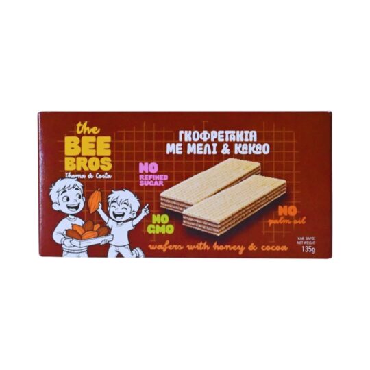 Γκοφρέτες με Μέλι & Κακάο 135g The Bee Bros