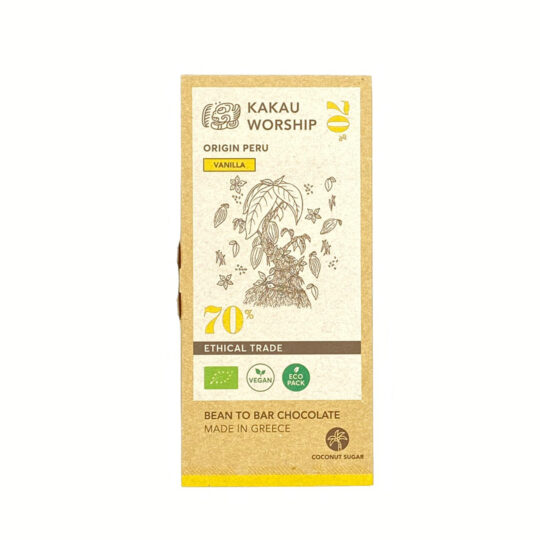 Σοκολάτα Vanilla Περού Bio 70% 75gr Kakau Worship
