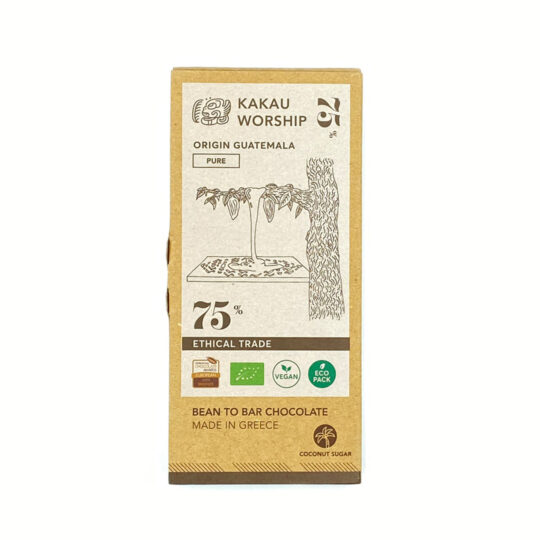 Σοκολάτα Pure Γουατεμάλα Bio 75% 75gr Kakau Worship