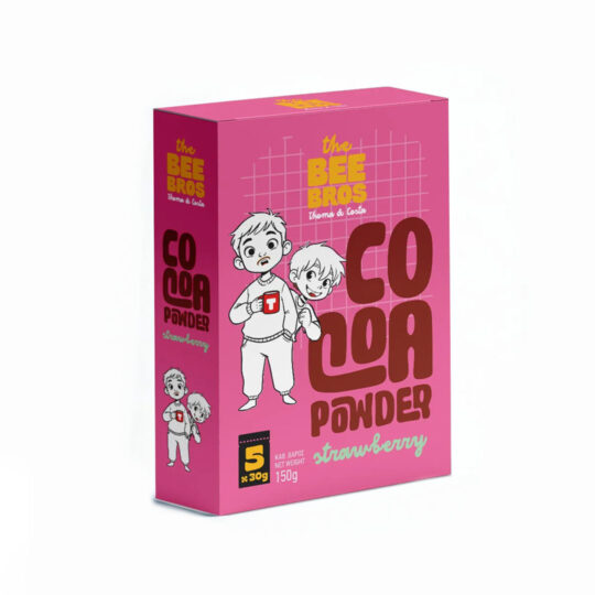 Ρόφημα κακάο με γεύση φράουλα (5X30γρ) The Bee Bros