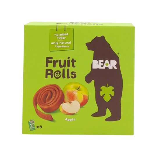 Αποξηραμένα Ρολάκια Μήλου Fruit Rolls (5x20g) Bear Snacks
