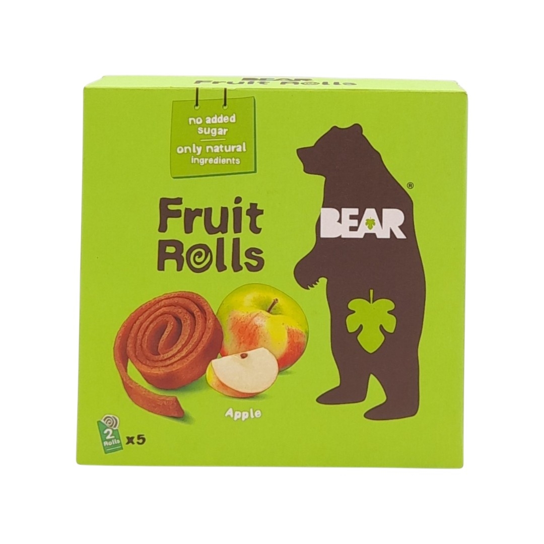 Αποξηραμένα Ρολάκια Μήλου Fruit Rolls (5x20g) Bear Snacks