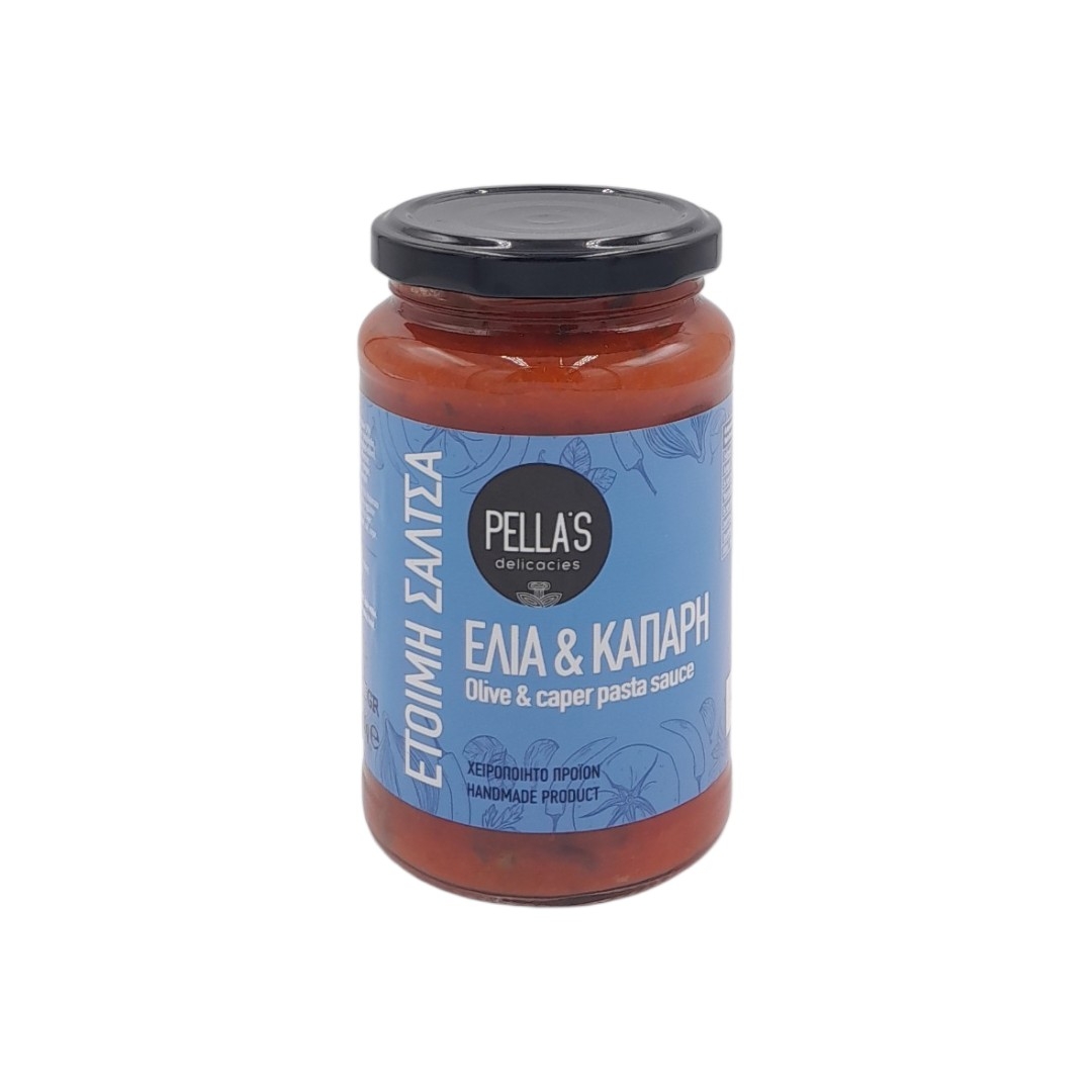 Σάλτσα Τομάτας Ελιά & Κάπαρη 360gr Pella's Delicacies