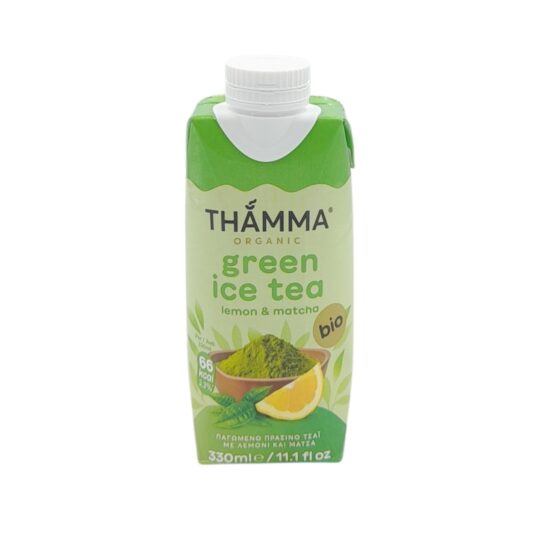Ice Tea Τσάι Πράσινο με Λεμόνι Μάτσα Bio 330ml Thamma Organic