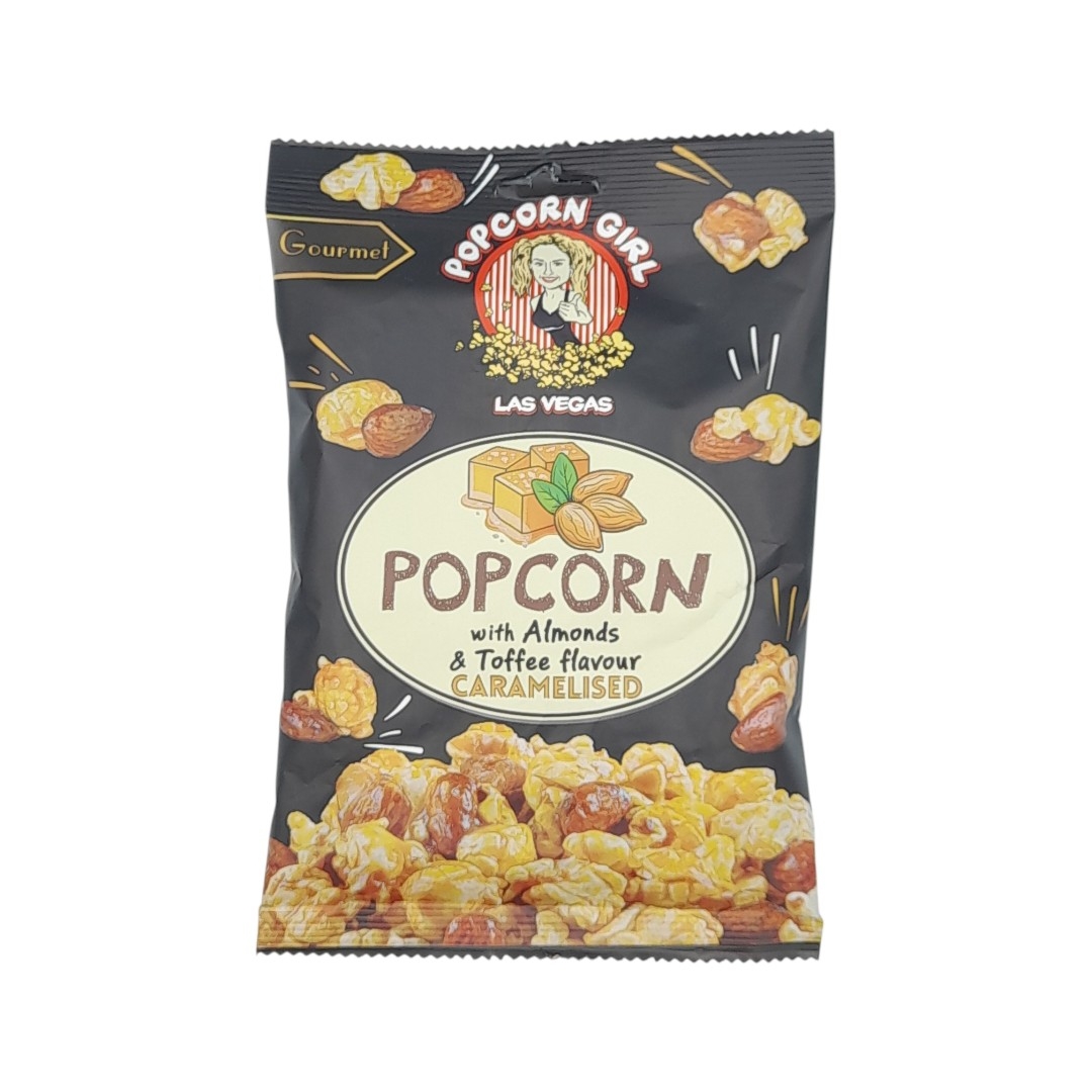 Ποπ Κορν Καραμελωμένα με Αμύγδαλα 65g PopCorn Girl