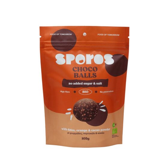 Σνακ Μπαλίτσες Πορτοκαλιού με Κακάο Bio 100g Sporos