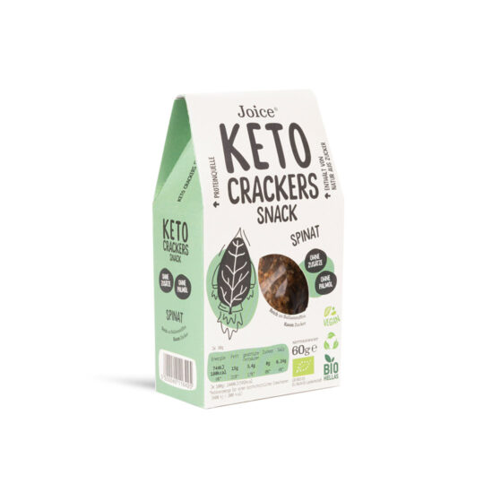 Κράκερ με Σπανάκι Bio 60gr Keto Crackers Joice