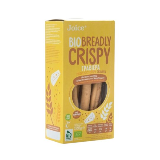 Κριτσίνια με Γραβιέρα Bio Breadly Crispy 120gr Joice