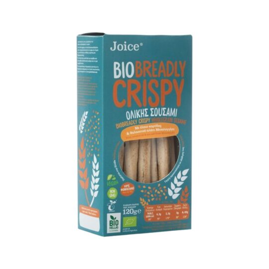 Κριτσίνια με Σουσάμι Ολικής Bio Breadly Crispy 120gr Joice