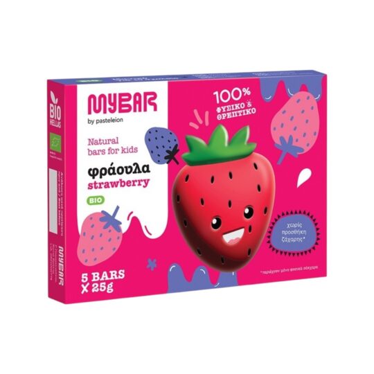 Μπάρα Παιδική Φράουλα Bio 125g (5x25g) MyBar