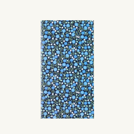 Σημειωματάριο Μπλε Floral με Γραμμές 19x10,5cm