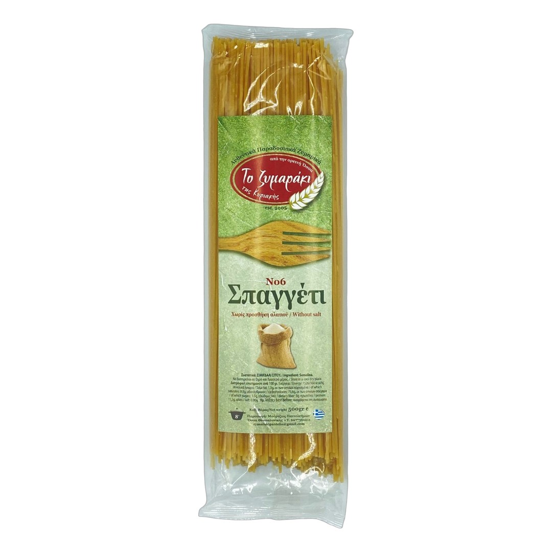 Σπαγγέτι Νο 6 500g Το Ζυμαράκι της Κυριακής