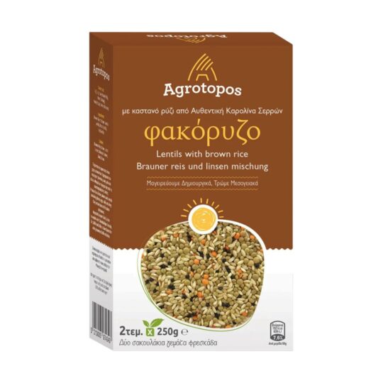 Φακόρυζο με Ρύζι Καστανό 2x250g Agrotopos