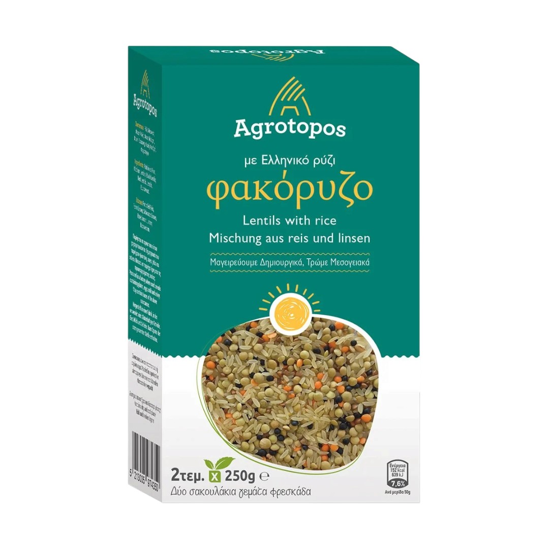 Φακόρυζο με Ρύζι Mπονέτ 2x250g Agrotopos