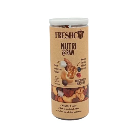 Καρποί Ξηροί με Σοκολάτα Nutri & Raw 170g Freshco Nuts