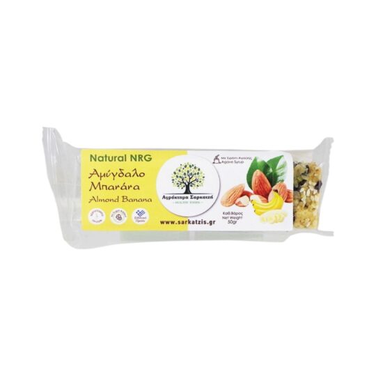 Μπάρα Αμύγδαλο & Μπανάνα 50g Αγρόκτημα Σαρκατζή